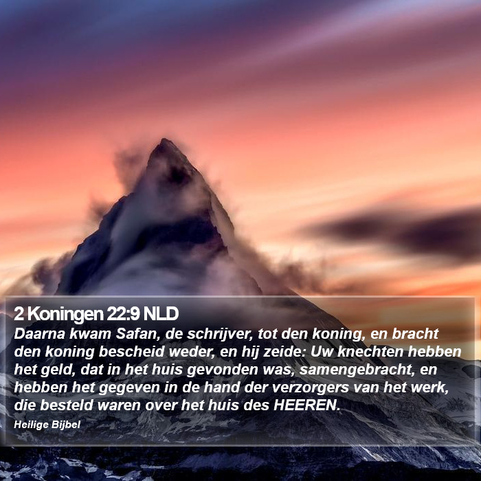 2 Koningen 22:9 NLD Bible Study
