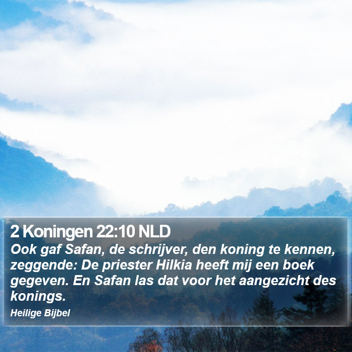2 Koningen 22:10 NLD Bible Study