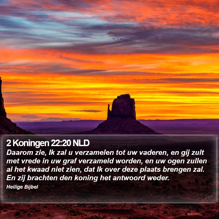 2 Koningen 22:20 NLD Bible Study