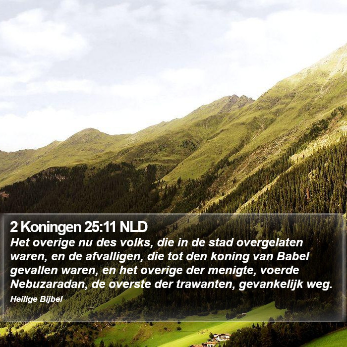 2 Koningen 25:11 NLD Bible Study