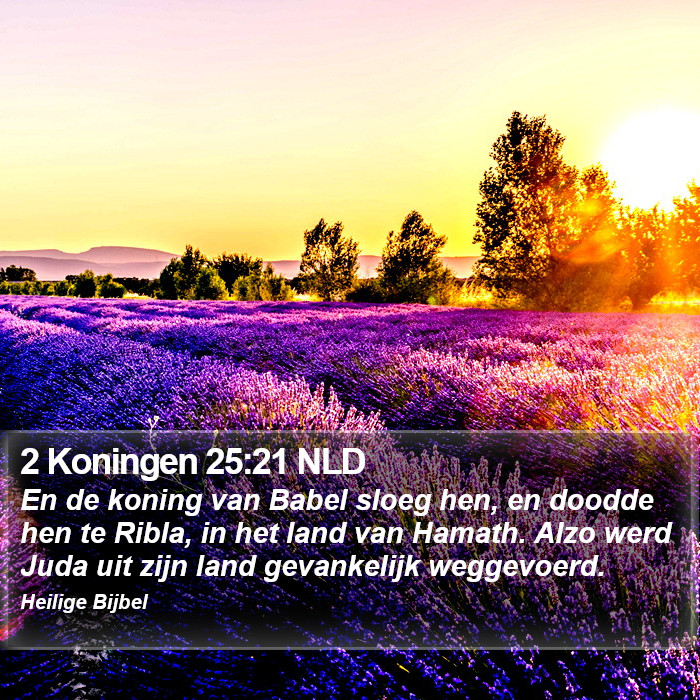 2 Koningen 25:21 NLD Bible Study