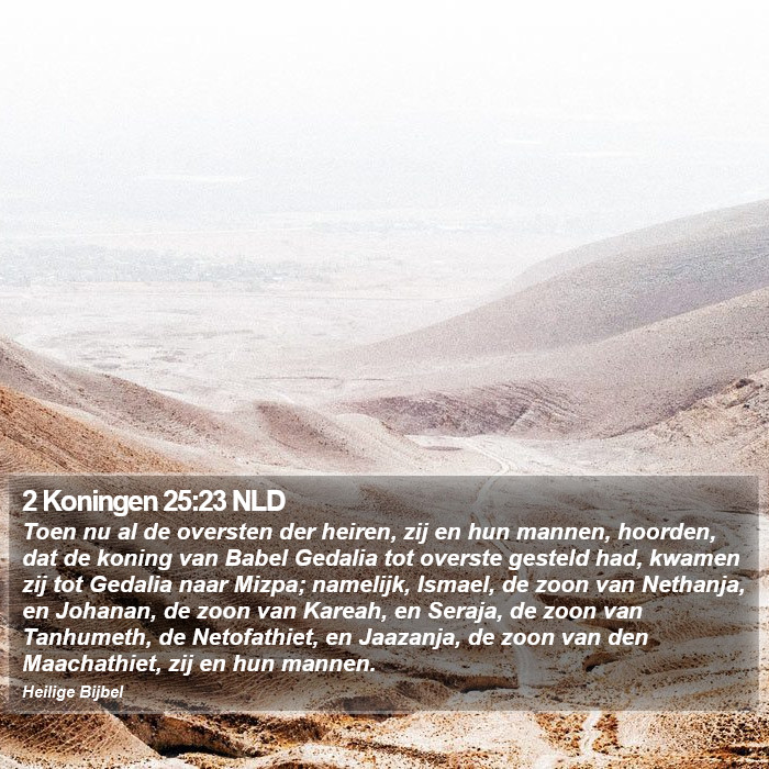 2 Koningen 25:23 NLD Bible Study