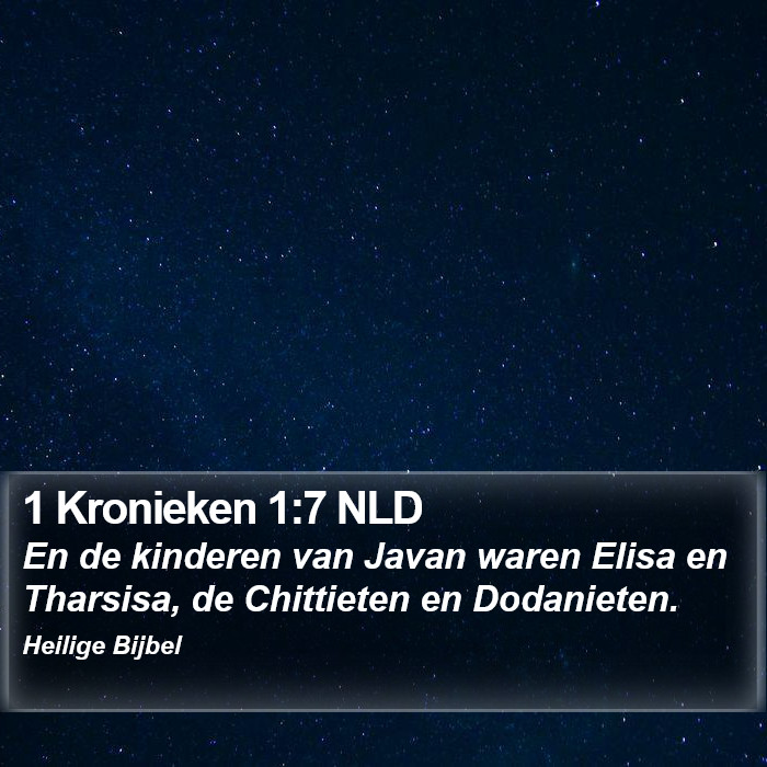 1 Kronieken 1:7 NLD Bible Study