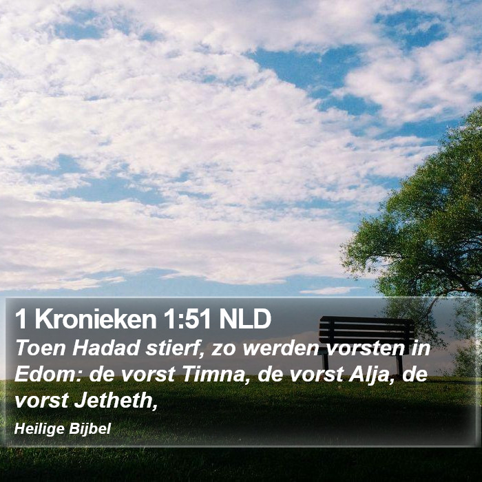 1 Kronieken 1:51 NLD Bible Study