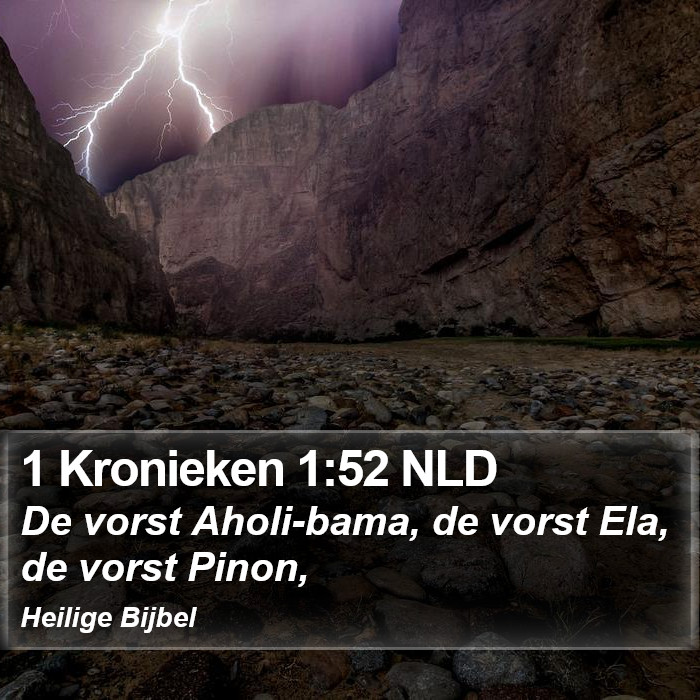 1 Kronieken 1:52 NLD Bible Study