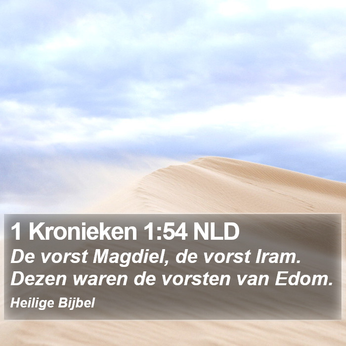 1 Kronieken 1:54 NLD Bible Study