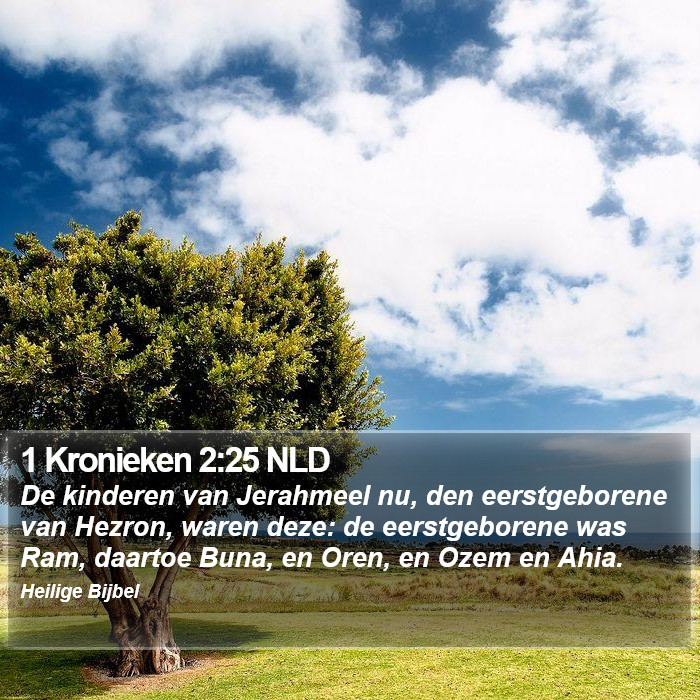 1 Kronieken 2:25 NLD Bible Study