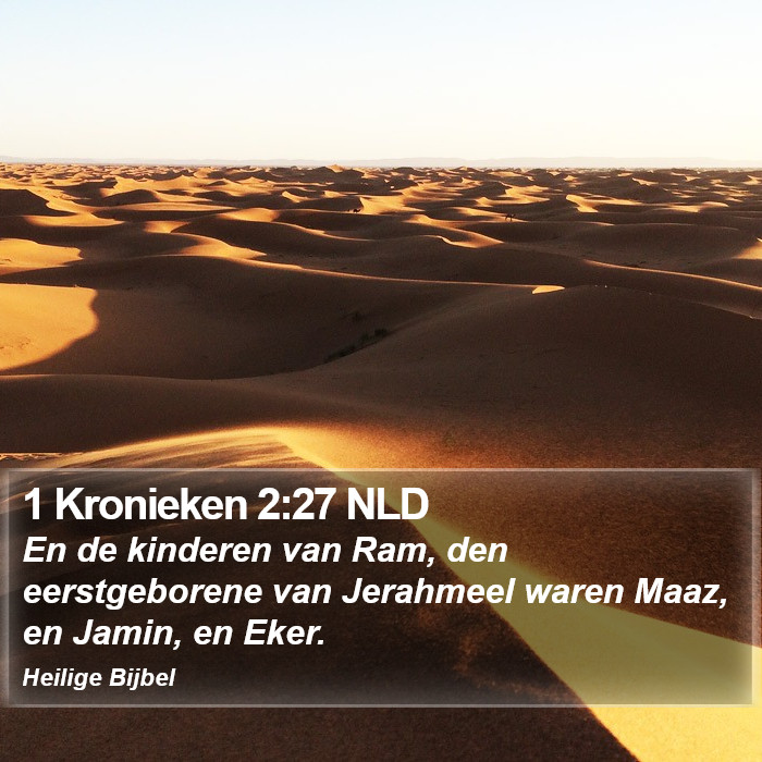 1 Kronieken 2:27 NLD Bible Study