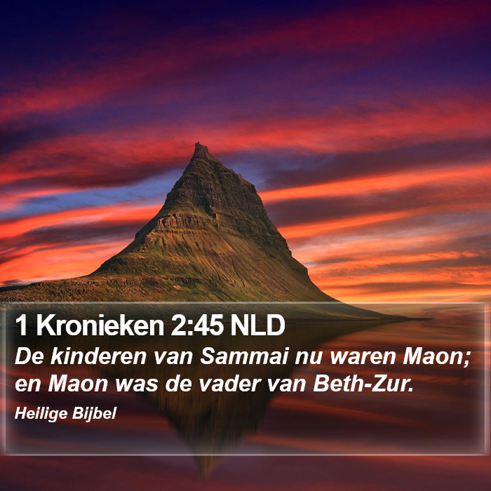 1 Kronieken 2:45 NLD Bible Study