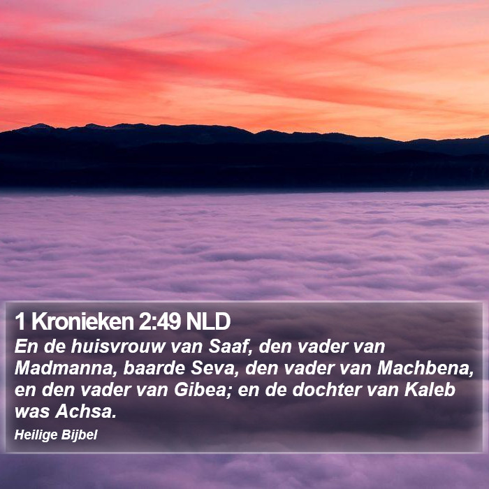 1 Kronieken 2:49 NLD Bible Study