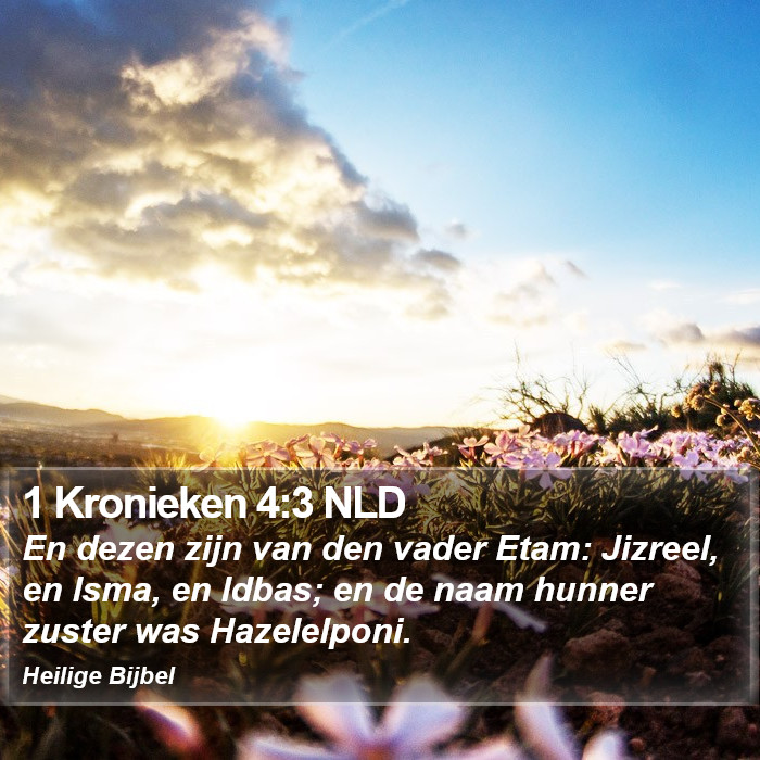 1 Kronieken 4:3 NLD Bible Study