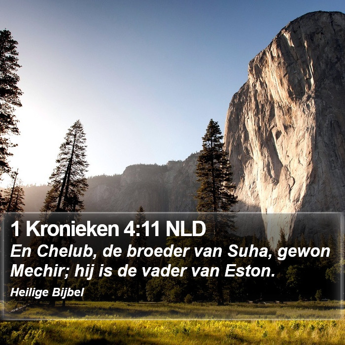 1 Kronieken 4:11 NLD Bible Study