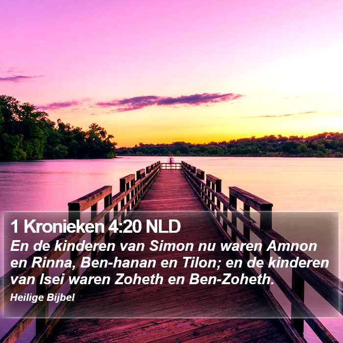 1 Kronieken 4:20 NLD Bible Study