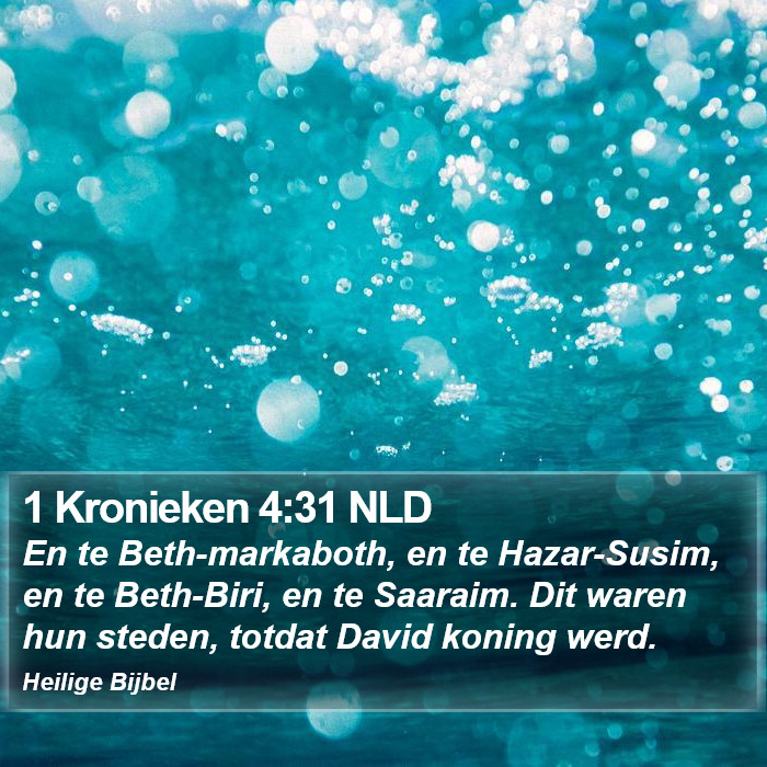 1 Kronieken 4:31 NLD Bible Study