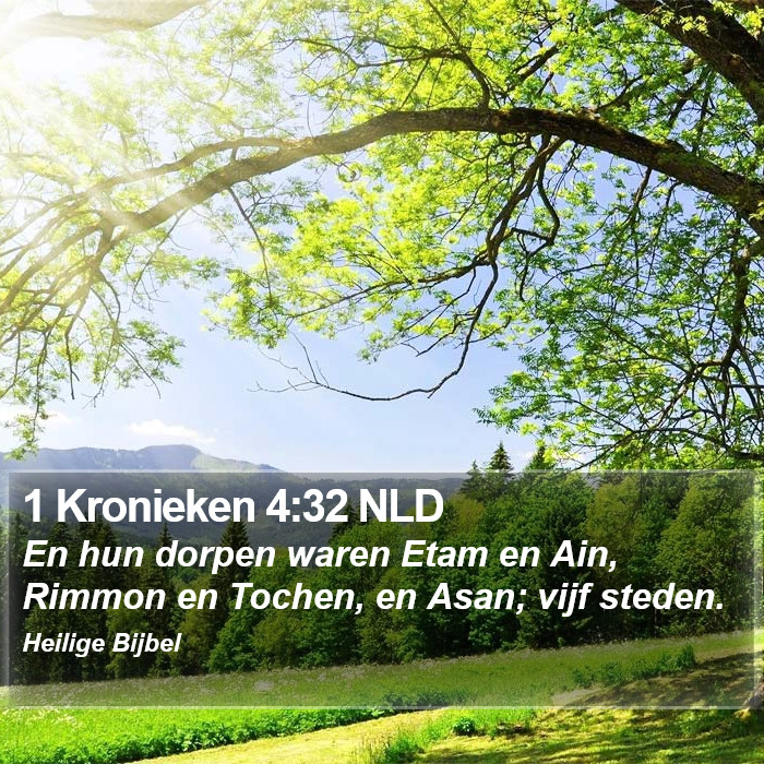 1 Kronieken 4:32 NLD Bible Study