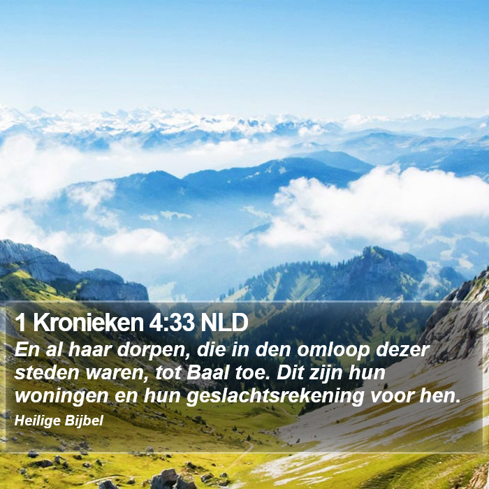 1 Kronieken 4:33 NLD Bible Study