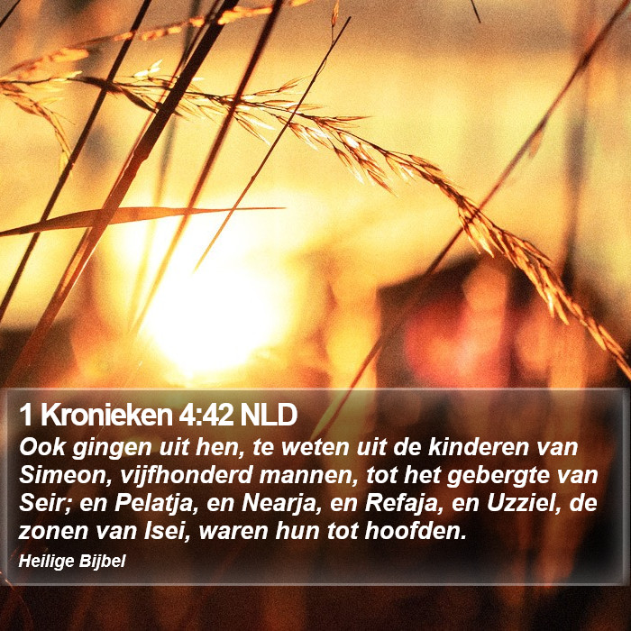 1 Kronieken 4:42 NLD Bible Study
