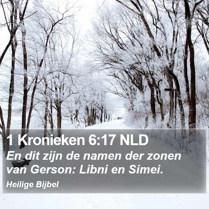 1 Kronieken 6:17 NLD Bible Study