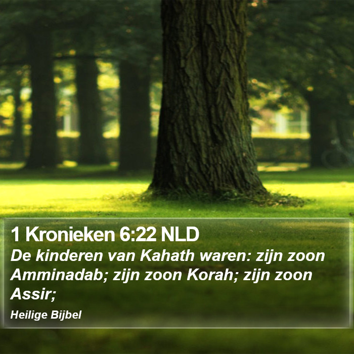 1 Kronieken 6:22 NLD Bible Study