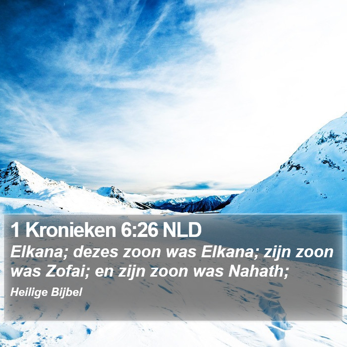 1 Kronieken 6:26 NLD Bible Study