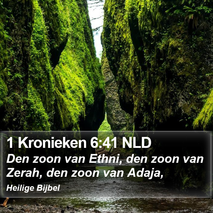 1 Kronieken 6:41 NLD Bible Study