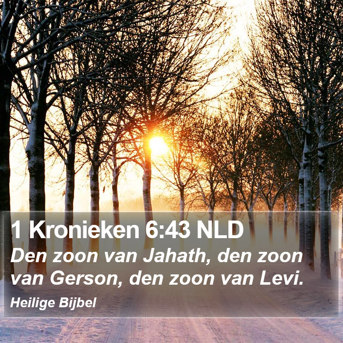 1 Kronieken 6:43 NLD Bible Study