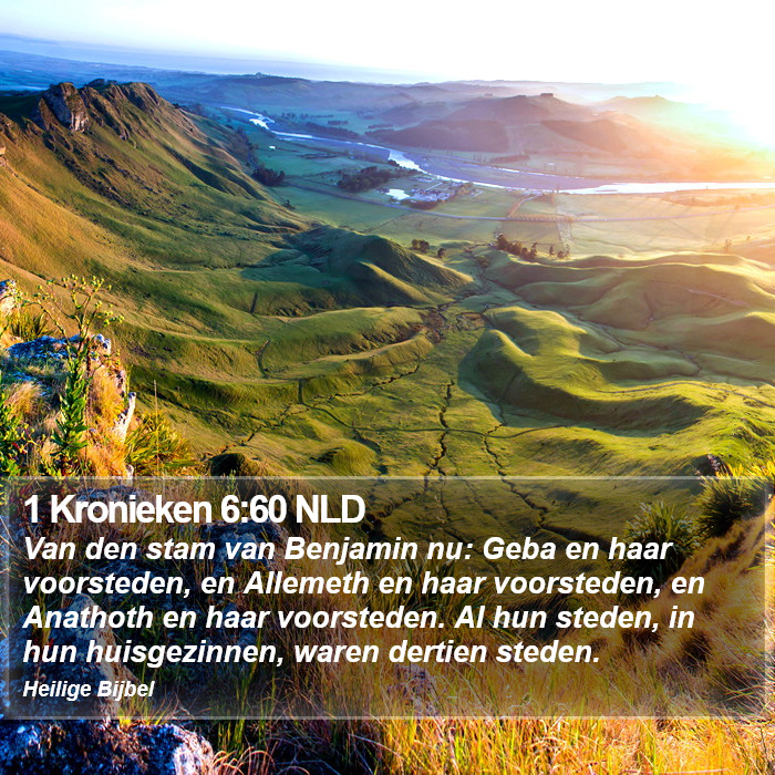 1 Kronieken 6:60 NLD Bible Study