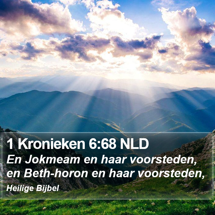 1 Kronieken 6:68 NLD Bible Study