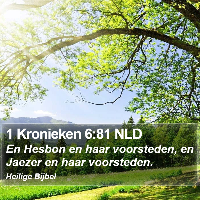 1 Kronieken 6:81 NLD Bible Study