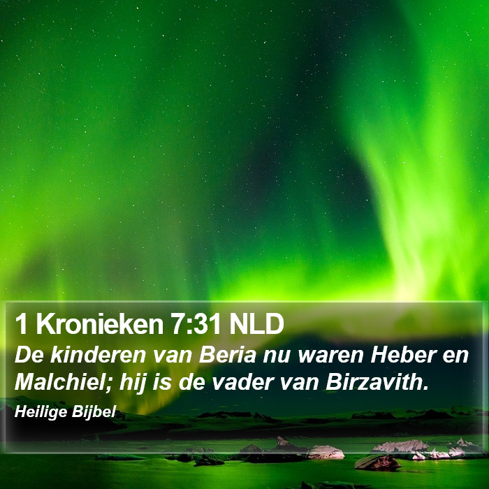 1 Kronieken 7:31 NLD Bible Study