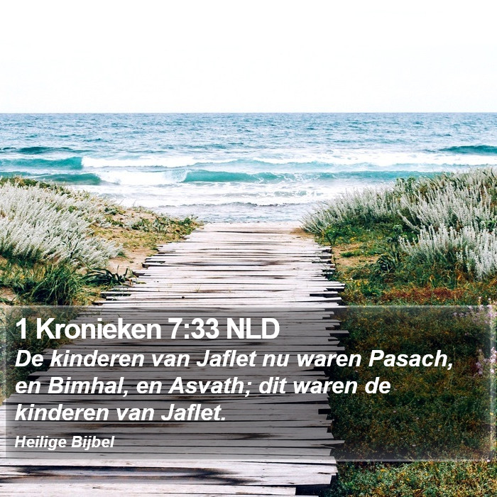 1 Kronieken 7:33 NLD Bible Study