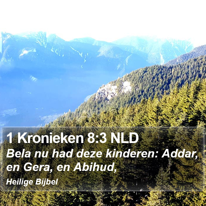 1 Kronieken 8:3 NLD Bible Study
