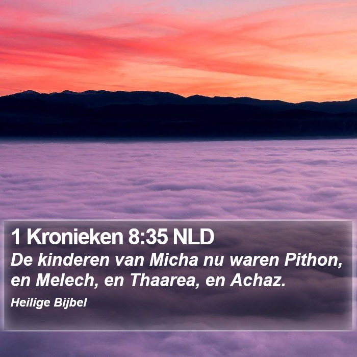 1 Kronieken 8:35 NLD Bible Study
