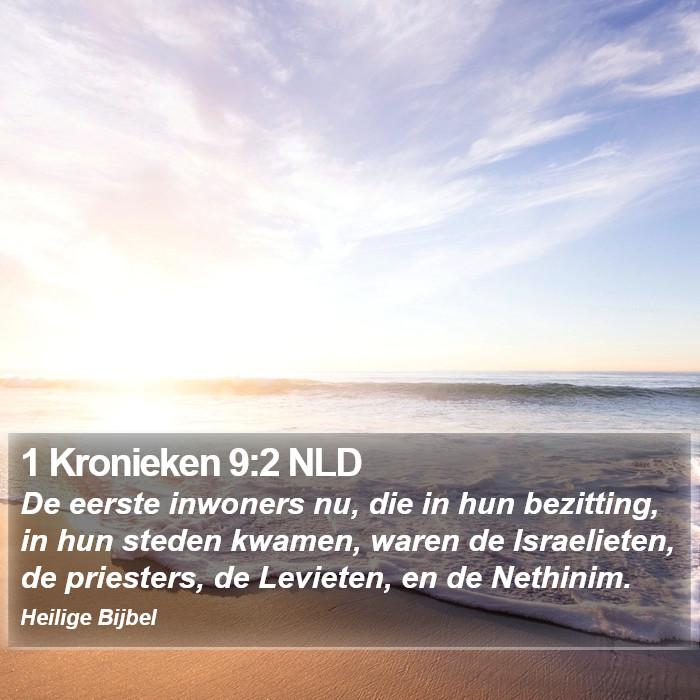 1 Kronieken 9:2 NLD Bible Study