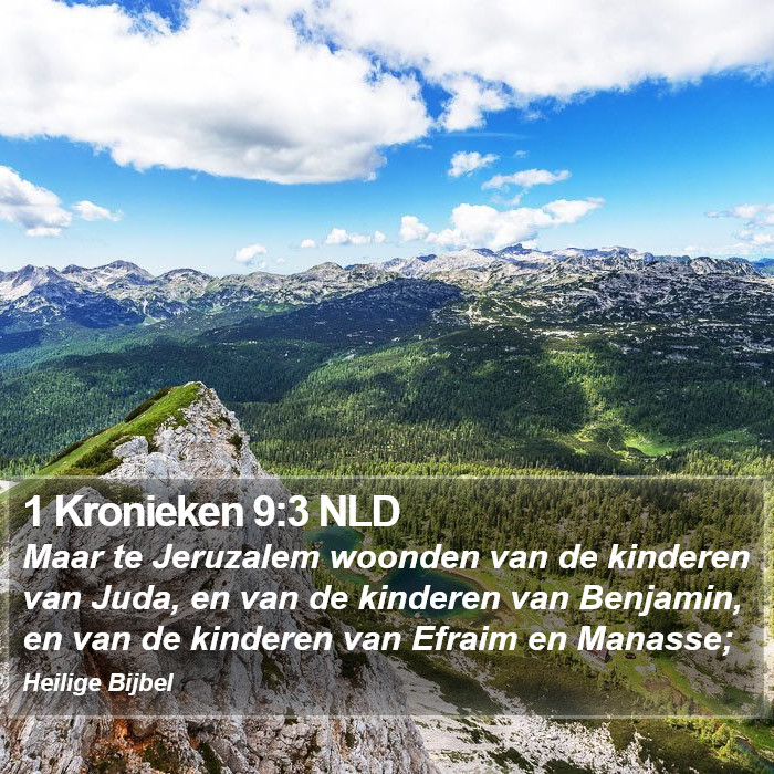 1 Kronieken 9:3 NLD Bible Study