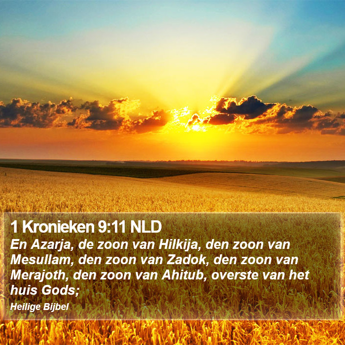 1 Kronieken 9:11 NLD Bible Study