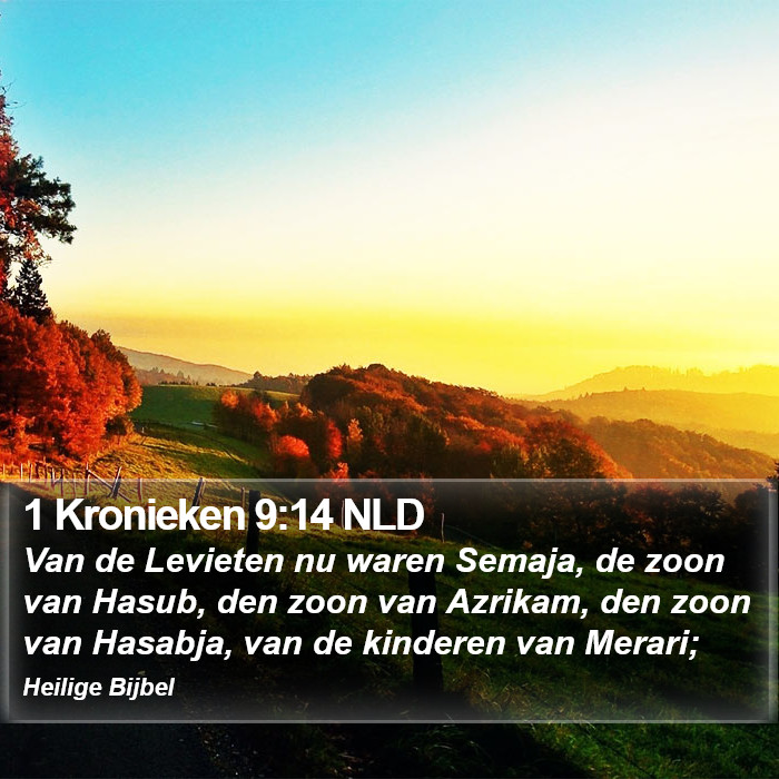 1 Kronieken 9:14 NLD Bible Study