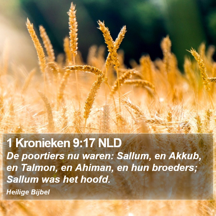 1 Kronieken 9:17 NLD Bible Study