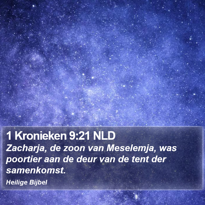 1 Kronieken 9:21 NLD Bible Study