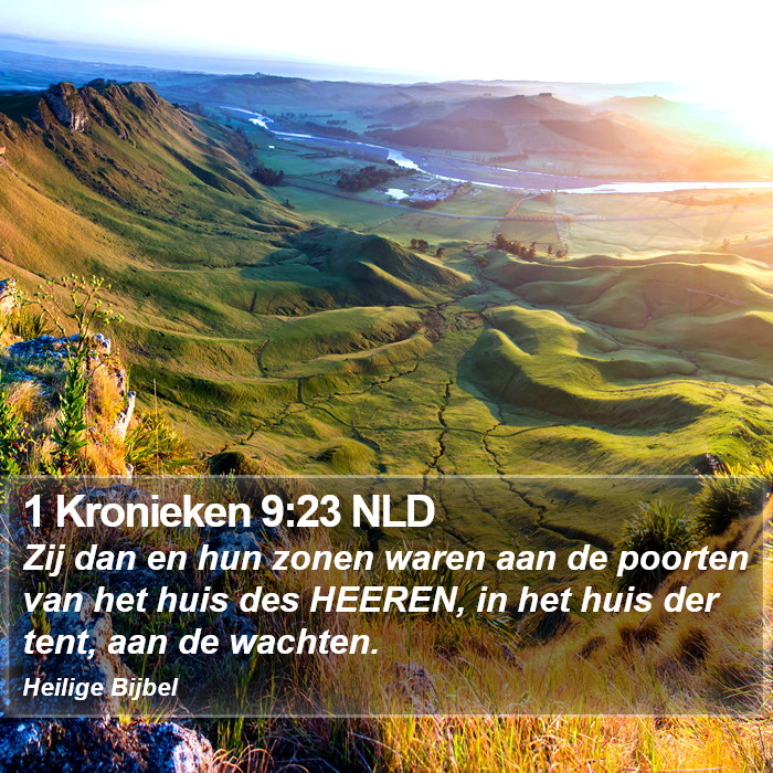 1 Kronieken 9:23 NLD Bible Study