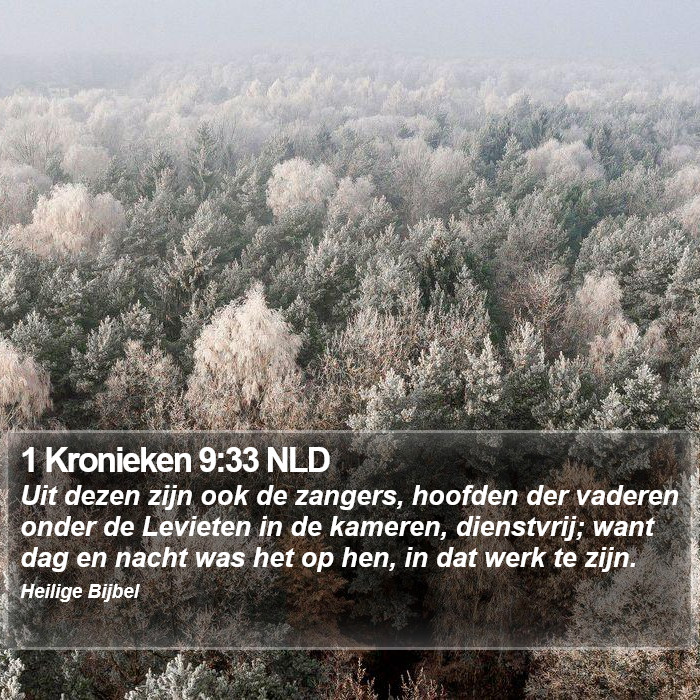 1 Kronieken 9:33 NLD Bible Study