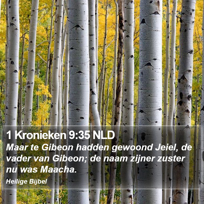 1 Kronieken 9:35 NLD Bible Study