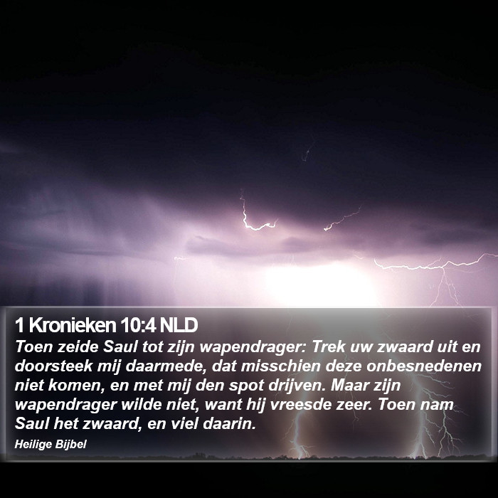 1 Kronieken 10:4 NLD Bible Study