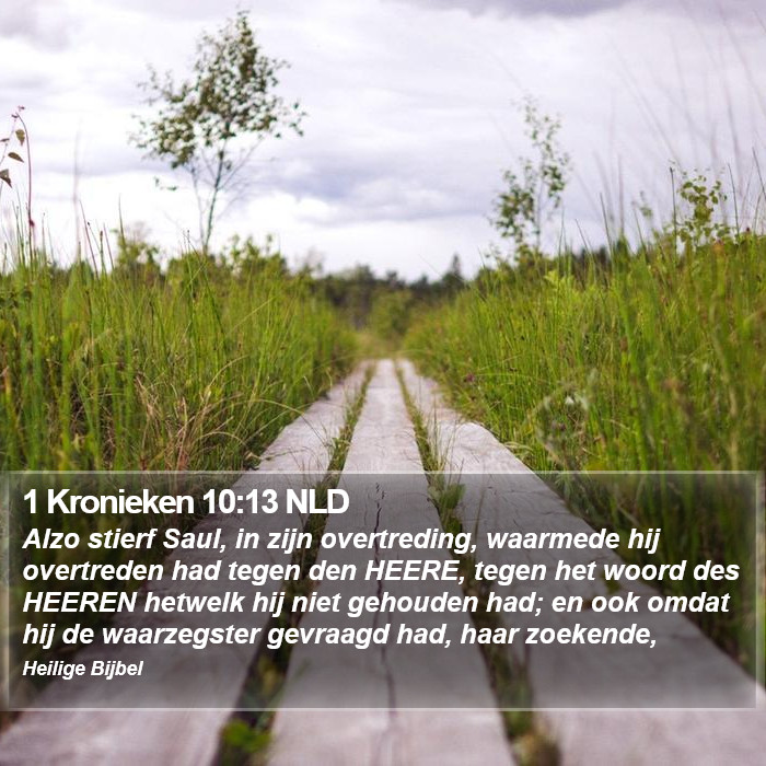 1 Kronieken 10:13 NLD Bible Study