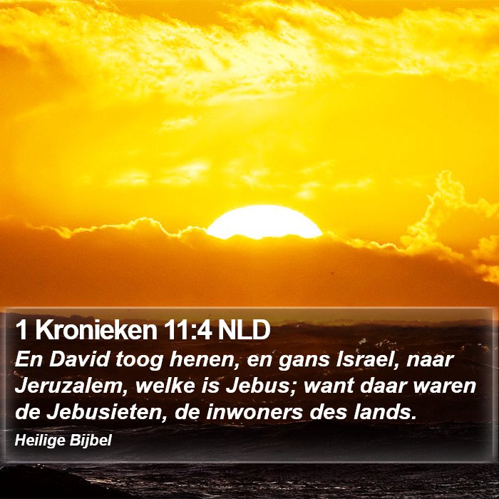 1 Kronieken 11:4 NLD Bible Study