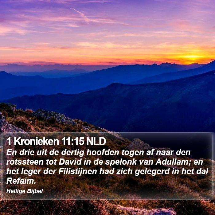1 Kronieken 11:15 NLD Bible Study