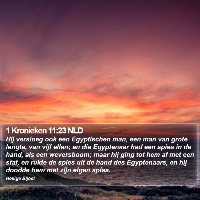 1 Kronieken 11:23 NLD Bible Study