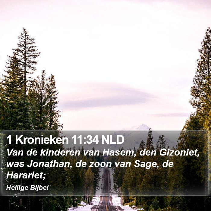 1 Kronieken 11:34 NLD Bible Study