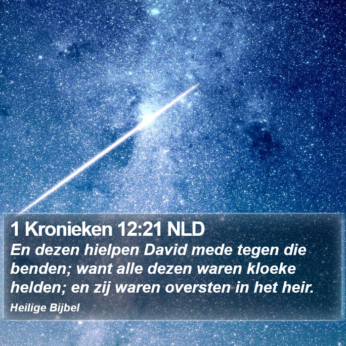 1 Kronieken 12:21 NLD Bible Study