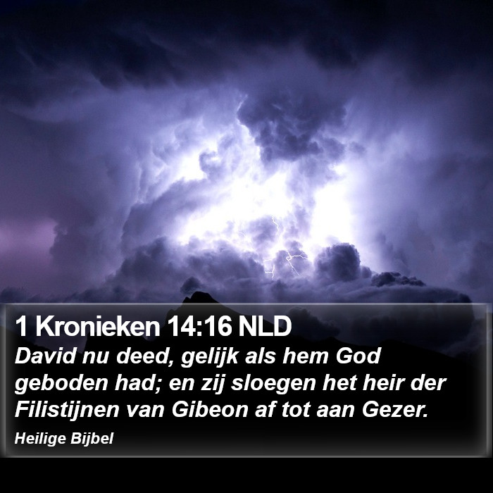 1 Kronieken 14:16 NLD Bible Study